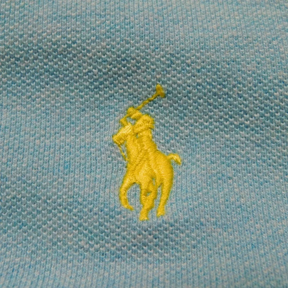 Polo Ralph Lauren Mens Light Blue Heather Short Sleeve Polo Shirt Large Pony‎